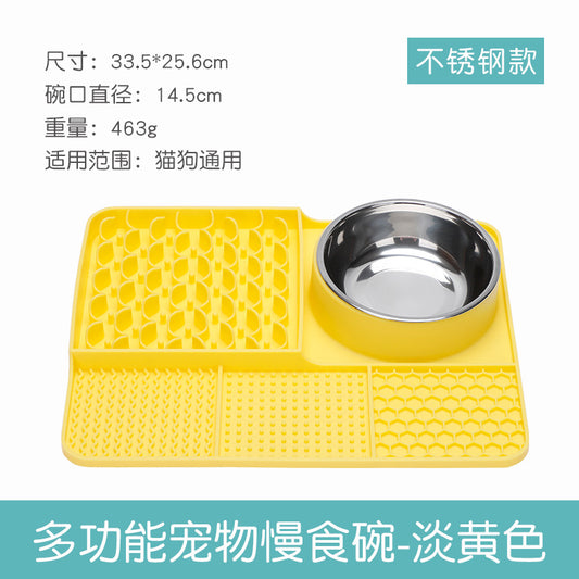 Dog Enrichment Starter Kit – 2-in-1 Slow Feeder Bowl & Lick Mat with Suction Cup | Anti-Choke Silicone Feeding Station for Dogs
