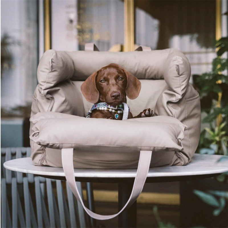 R KRAFT Premium Car Dog Bed | Anti-Splash Portable Pet Seat | Washable & Detachable Travel Bed for Dogs & Cats